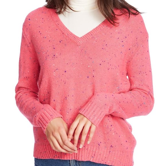 Nordstrom Sweaters - Court & Rowe Nep Flecked V-Neck Sweater